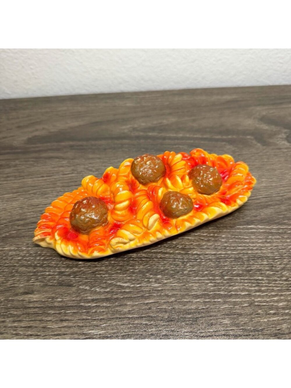 Vintage MTC Play Food Baked Ziti Pasta W/ Meat Balls Pretend Play Toys